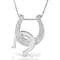 Kelly Herd Clear Double Horseshoe Necklace